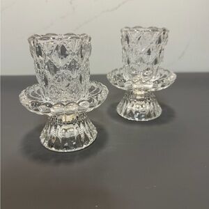 ElegantPsrtylite Crystal Candle Holders
